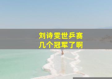 刘诗雯世乒赛几个冠军了啊