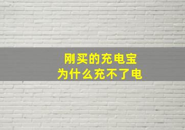 刚买的充电宝为什么充不了电