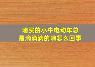 刚买的小牛电动车总是滴滴滴的响怎么回事