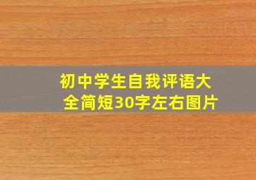 初中学生自我评语大全简短30字左右图片