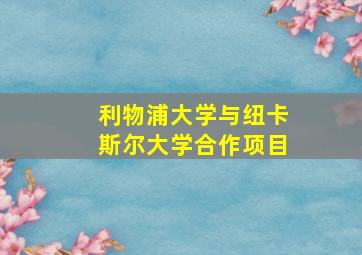 利物浦大学与纽卡斯尔大学合作项目