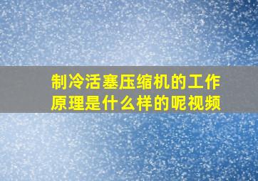 制冷活塞压缩机的工作原理是什么样的呢视频