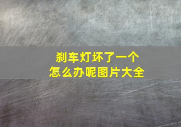 刹车灯坏了一个怎么办呢图片大全