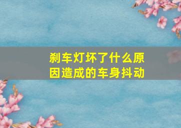 刹车灯坏了什么原因造成的车身抖动