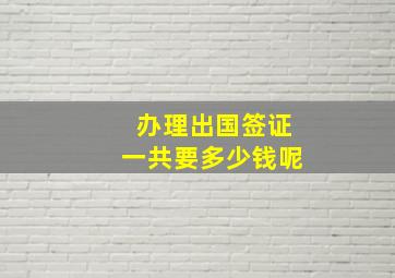 办理出国签证一共要多少钱呢