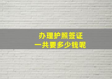 办理护照签证一共要多少钱呢