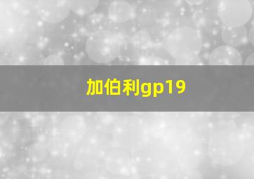 加伯利gp19