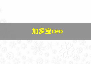 加多宝ceo