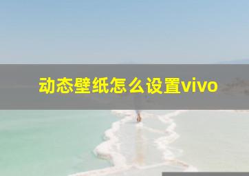 动态壁纸怎么设置vivo