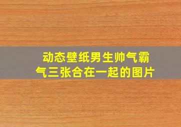 动态壁纸男生帅气霸气三张合在一起的图片