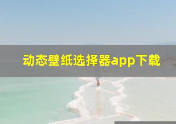 动态壁纸选择器app下载