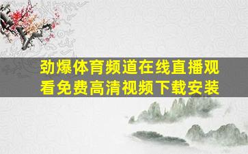 劲爆体育频道在线直播观看免费高清视频下载安装