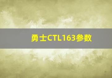 勇士CTL163参数