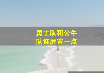 勇士队和公牛队谁厉害一点