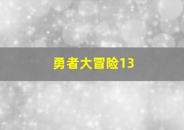 勇者大冒险13