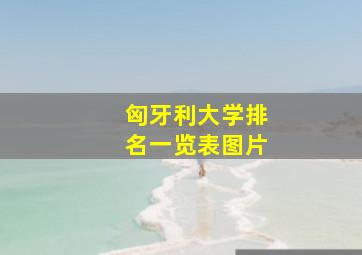 匈牙利大学排名一览表图片