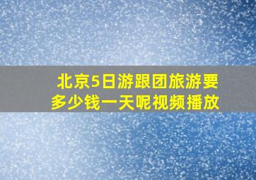 北京5日游跟团旅游要多少钱一天呢视频播放