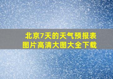 北京7天的天气预报表图片高清大图大全下载