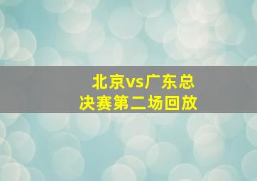 北京vs广东总决赛第二场回放