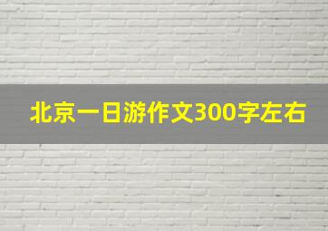 北京一日游作文300字左右