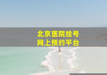 北京医院挂号网上预约平台