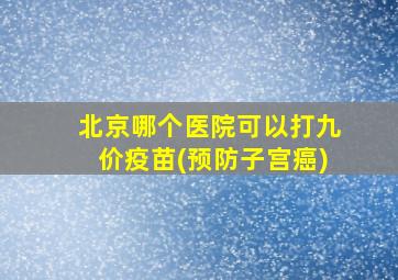 北京哪个医院可以打九价疫苗(预防子宫癌)