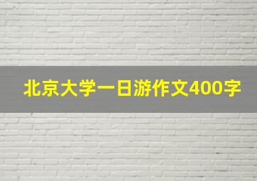 北京大学一日游作文400字