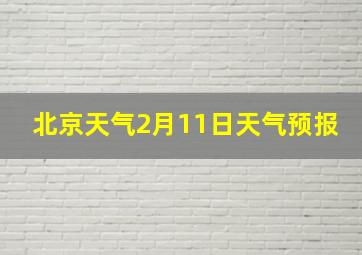 北京天气2月11日天气预报