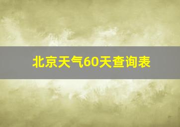 北京天气60天查询表