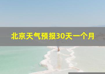 北京天气预报30天一个月