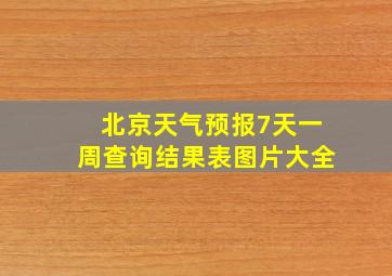 北京天气预报7天一周查询结果表图片大全