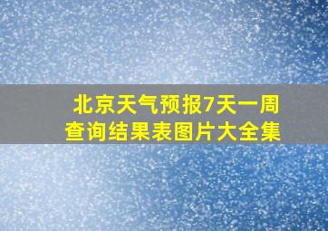 北京天气预报7天一周查询结果表图片大全集