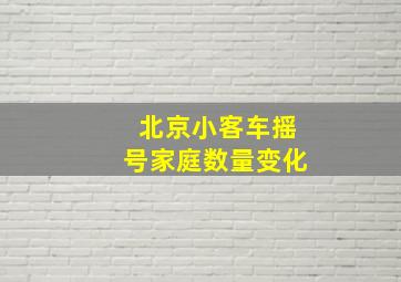 北京小客车摇号家庭数量变化