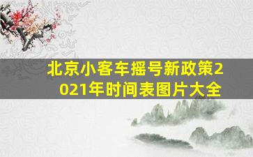 北京小客车摇号新政策2021年时间表图片大全