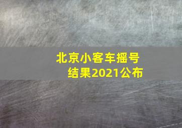 北京小客车摇号结果2021公布