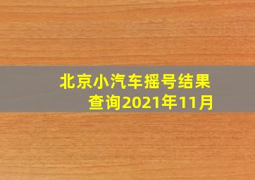 北京小汽车摇号结果查询2021年11月