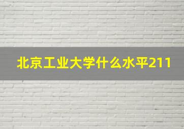 北京工业大学什么水平211