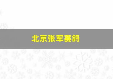 北京张军赛鸽