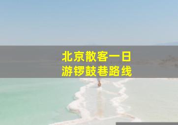 北京散客一日游锣鼓巷路线