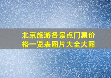 北京旅游各景点门票价格一览表图片大全大图