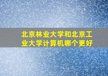 北京林业大学和北京工业大学计算机哪个更好