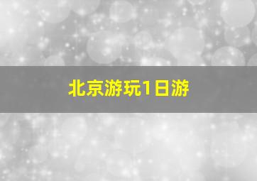 北京游玩1日游