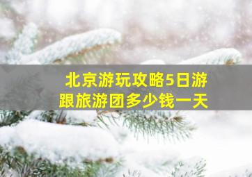 北京游玩攻略5日游跟旅游团多少钱一天