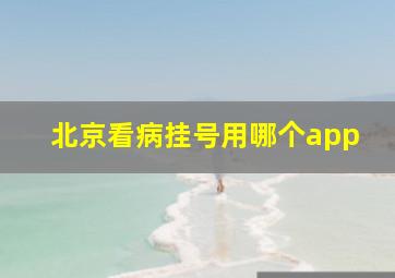 北京看病挂号用哪个app