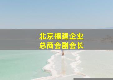 北京福建企业总商会副会长