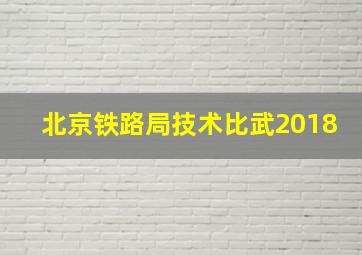 北京铁路局技术比武2018