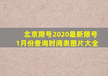 北京限号2020最新限号1月份查询时间表图片大全