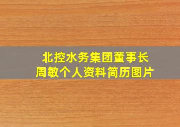 北控水务集团董事长周敏个人资料简历图片