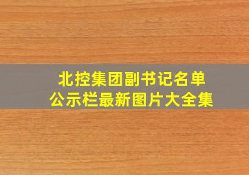 北控集团副书记名单公示栏最新图片大全集