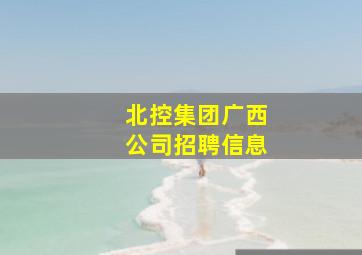 北控集团广西公司招聘信息